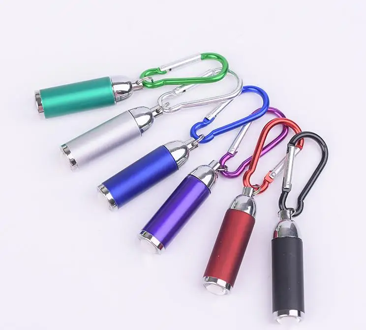 1000pcs high quality Mini Flashilight torch Carabiner Keychain Hook Lamp Christmas Gifts LED SN4288