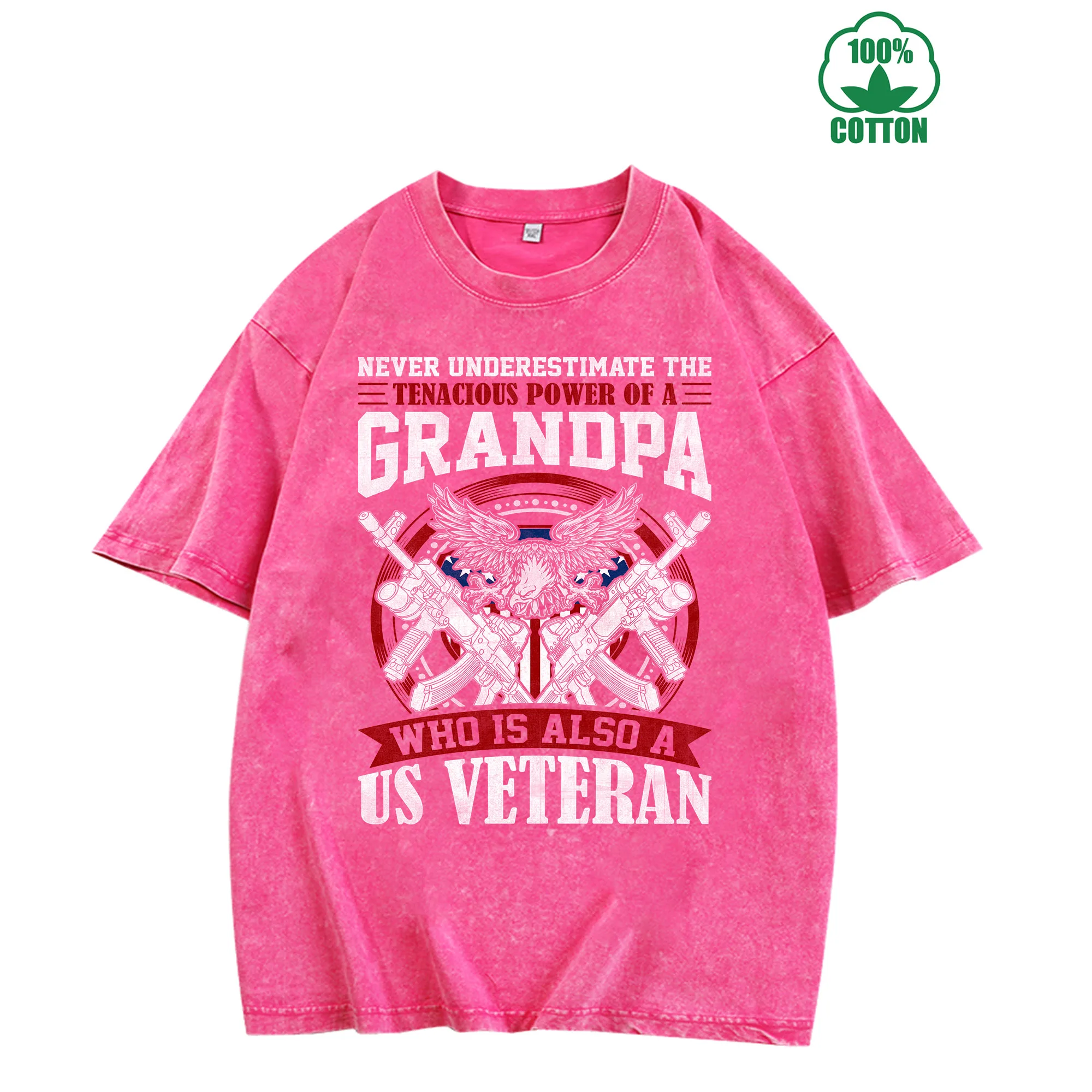 

Double the Grit Graphic Print Vintage Washed T-Shirt 230g 100% Cotton Unisex Comfortable Oversized Streetwear