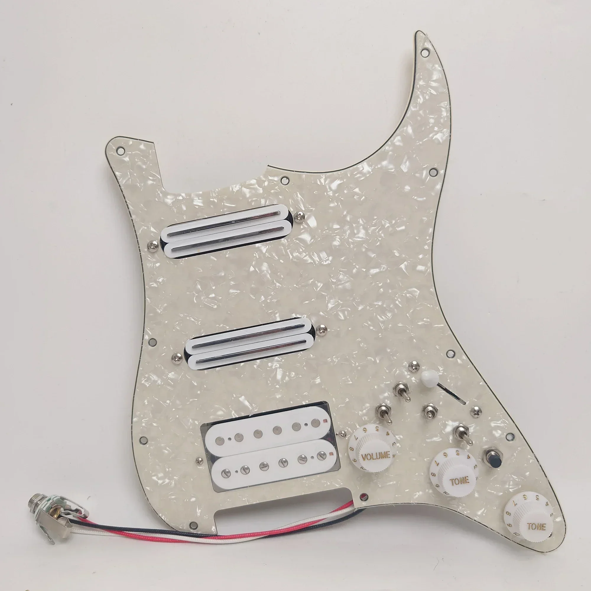SSH Prewired Loaded Pickguard Set with Coil Split Alnico 5 Humbucker Pickups for ST Style Electric Guitar Replacement