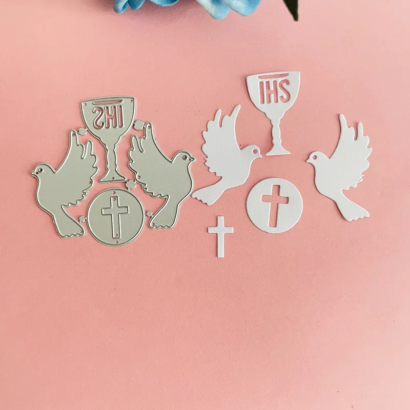 ihs holy grail cross pigeon decoration die Metal Cutting Dies DIY Scrapbook Paper Cards Embossing Craft Die Cut handmade craft