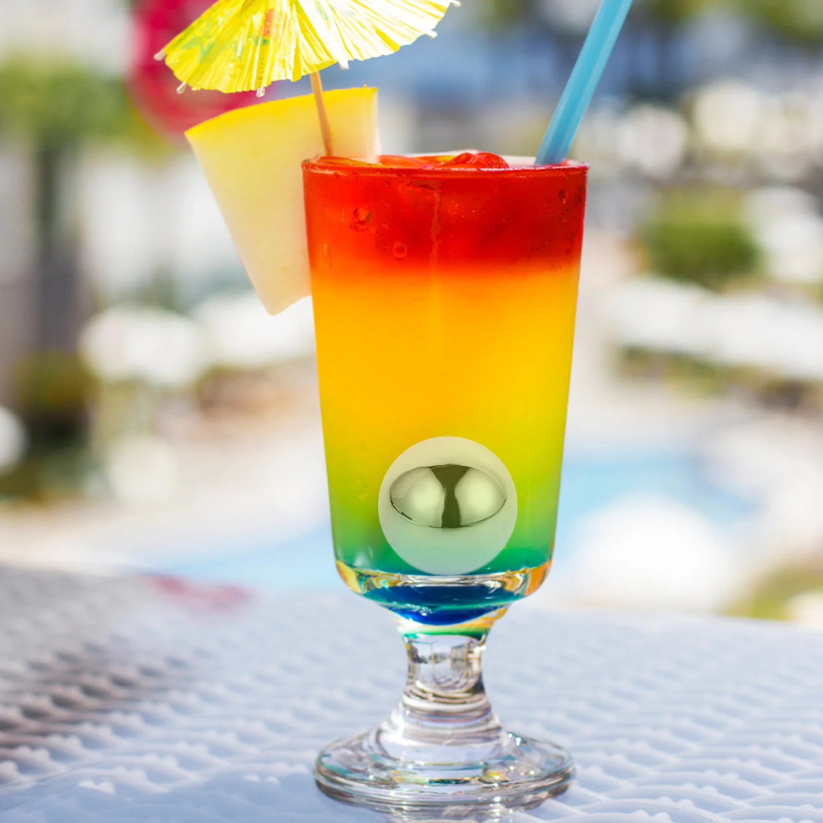 

1pcs Stainless Steel Ice Ball 55Mm Round Reusable Chiller For Whiskey Wine Coffee Drinks Cooling Accessories