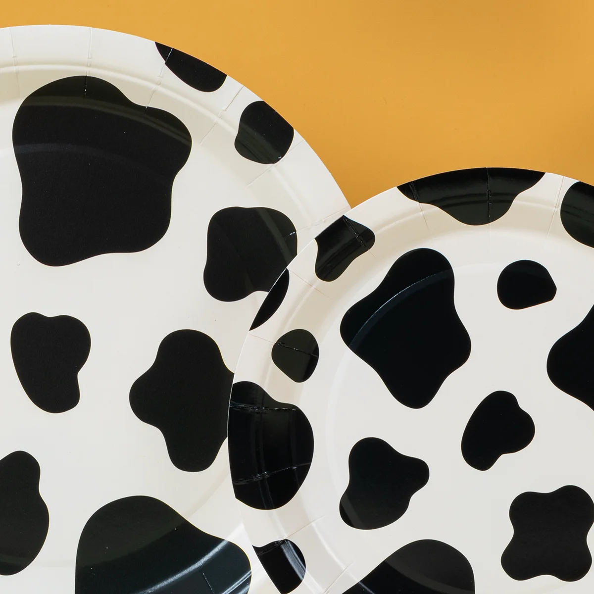 10/25/50pcs Disposable Cow Paper Plates Black White Pattern for Farm Animal Western Themed Party Supplies image 5