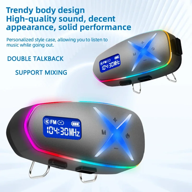 

K16 Motorcycle Helmet Headset Intercom BT 6.0 Music Share Cycling Headphone Wireless Earphone IP65 Waterproof Stereo FM Radio