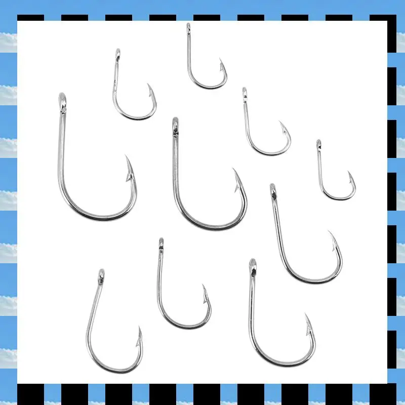 

ABME 3000Pcs Mixed Size 3-12 High Carbon Steel Carp Fishing Hooks Pack With Hole With Retail Box Jigging Bait