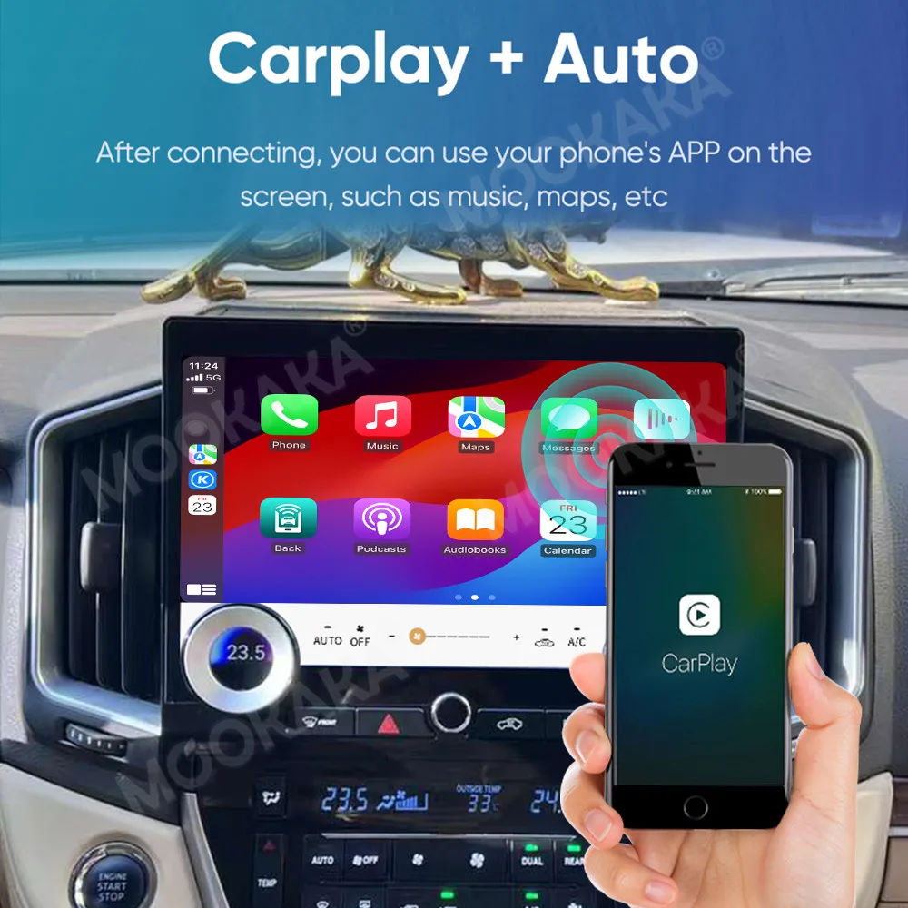 

11.8 Inch Screen Car Radio For Toyota Land Cruiser 2016-2021 Android GPS Navigation Multimedia Video Stereo Receiver Head Unit