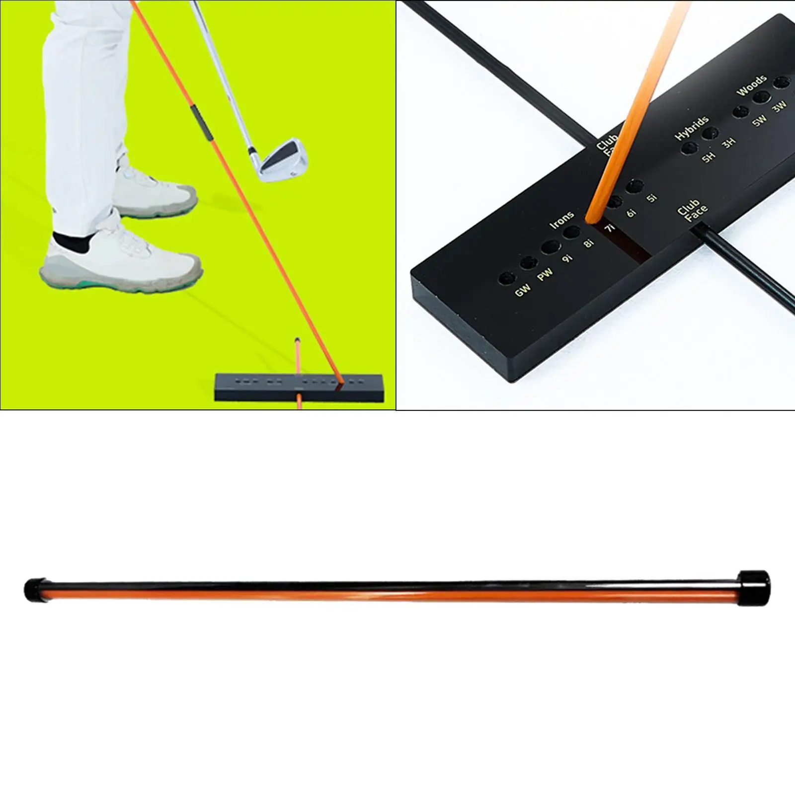 

Golf Swing Trainer with Alignment Stick Holder Adjustable Position Correction Practice Equipment for Indoor Outdoor Golfers