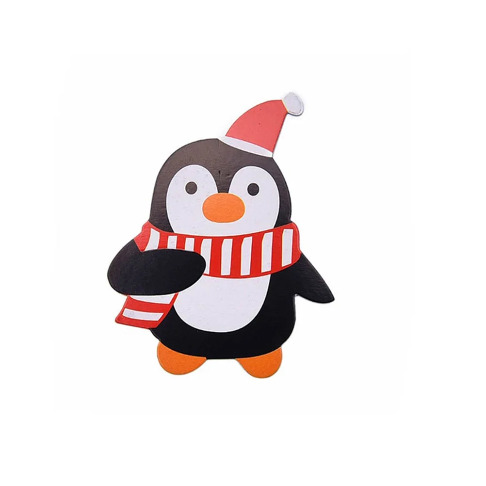 

50pcs Lovely Penguin Santa Claus Lollipop Paper Christmas DIY Candy Decoration Xmas Birthday Party Supplies for Kids (Black)