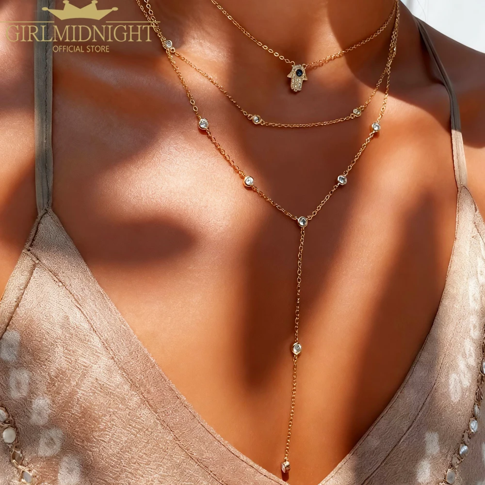 

Collares Collier Multilayer Necklace 2025 Extend Silver Rose Gold Color Double Layer Necklace 925 Silver Fashion Women Choker