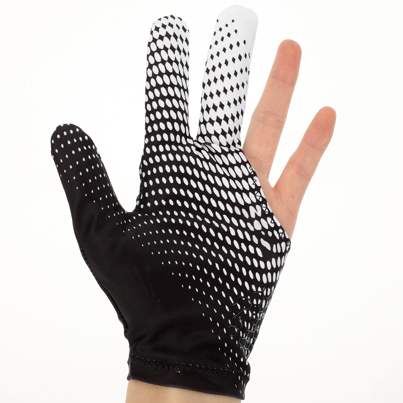 

1Pcs Billiards Glove 3 Fingers Anti-Slip Breathable Elastic Wrist Snooker Cue Glove Lightweight 3 Fingers Gloves