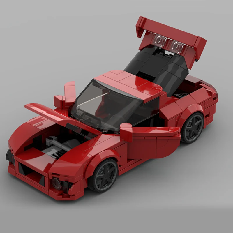 

qwert Speed Racing Car Model MOC Building Bricks RX7 JDM Sports Car Modular Technology Children Holiday Gifts Assemble Toys Suit