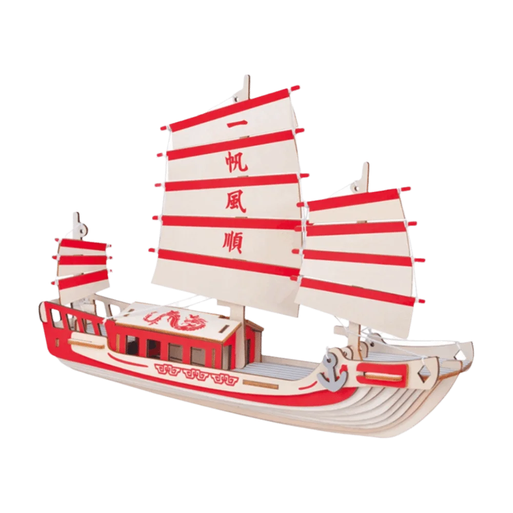 

Wooden Material Dutch Ship 3D Puzzle 3D Construction Classic Ship DIY Assembled Model Children Gits Pirate Ship Model