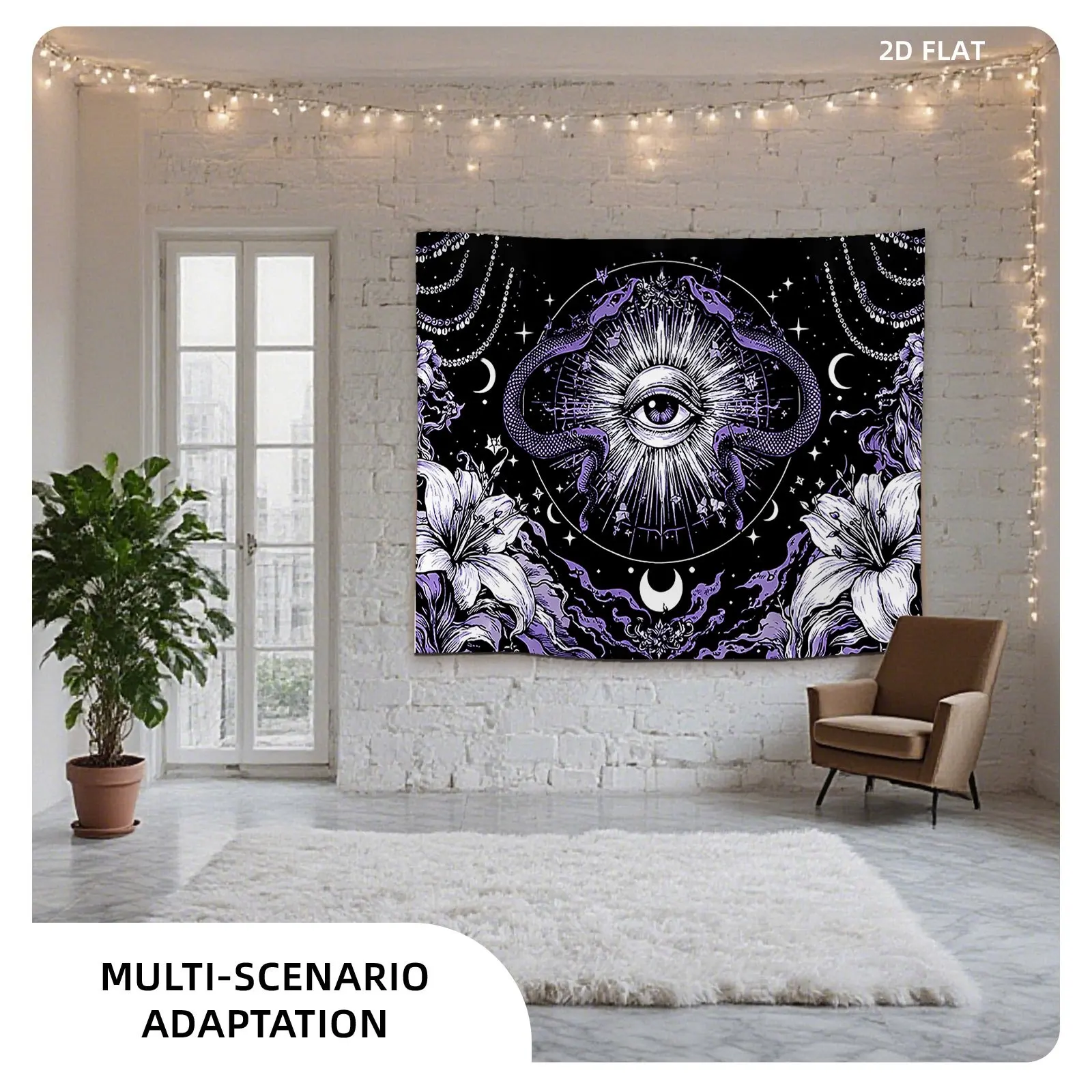 Large Size Celestial Tapestry Wall Hanging Bohemian Mystic Eye of Providence Occult Astrology Cosmic Witchy Decor Art Print