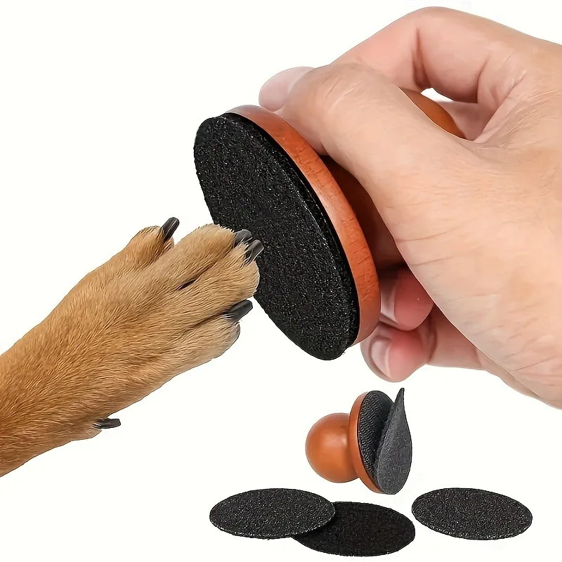 Dog Nail File Board with 3PCS Replaceable Sandpaper, Pet Nail Care, Wooden Dog Nail File, Scratch Square for Dogs