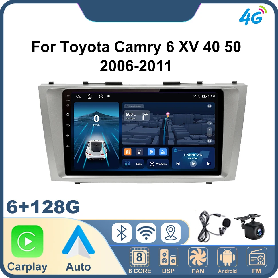 

Android Car Radio Player for Toyota Camry 6 XV 40 50 2006-2011 WIFI BT IPS Automotive Multimedia Player 2DIn Car Stereo GPS Navi