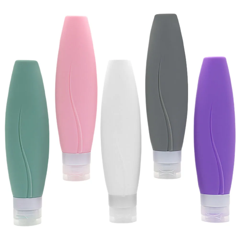 5 個 150 ミリリットルシリコントラベルボトル漏れ防止詰め替えトイレタリー容器シャンプーコンディショナーローションポータブル