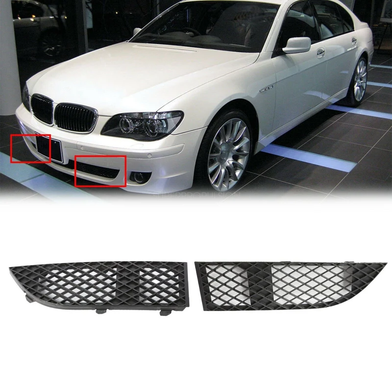 Front Bumper Lateral Grill Grille Pair For -BMW 7 Series E65 E66 LCI 2005-2008 51117135573 51117135563