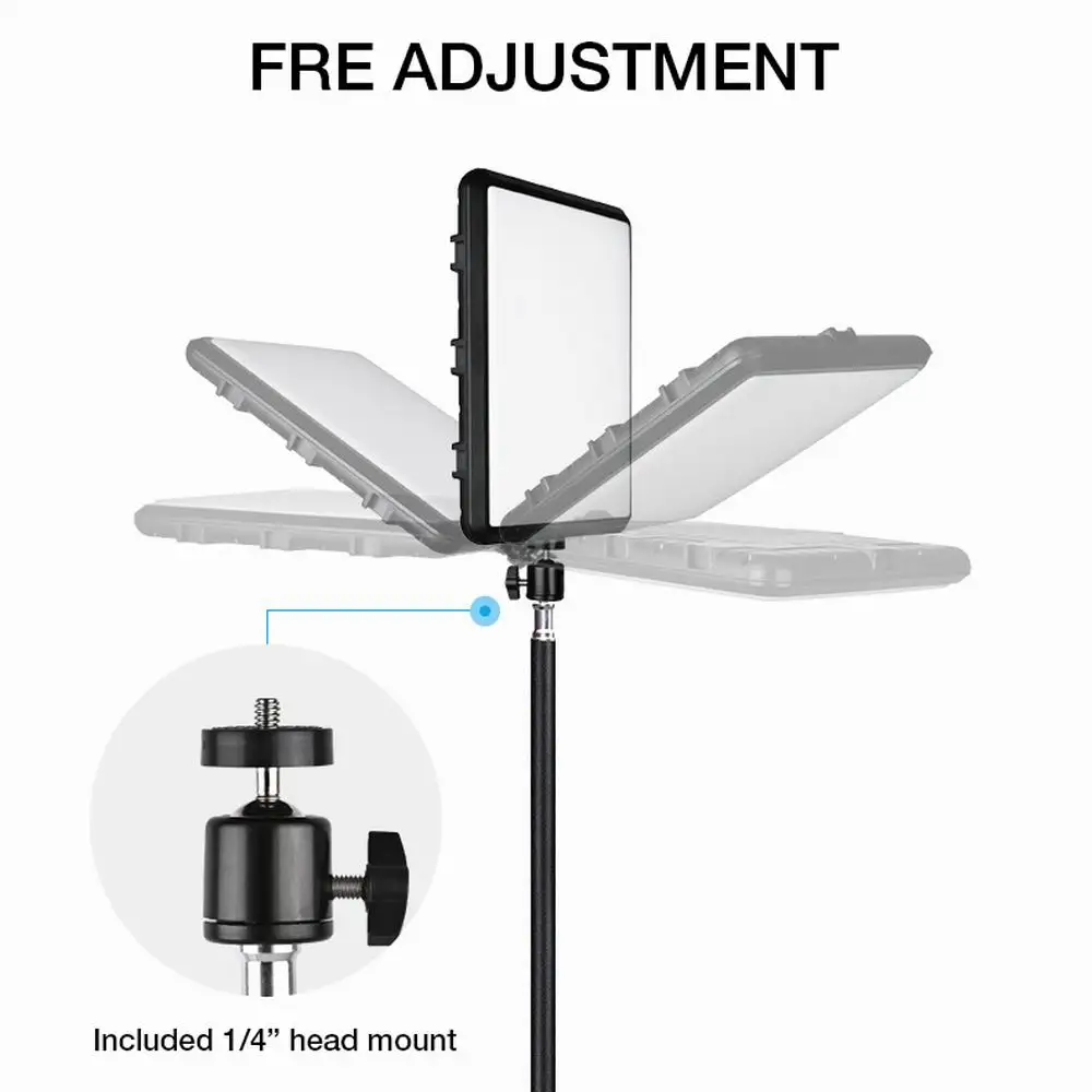 12 Inch Live Streaming Light Panel with 360° Rotation Ballhead Professional Fill Light Lamp LED Photography Lighting 2800-7000K