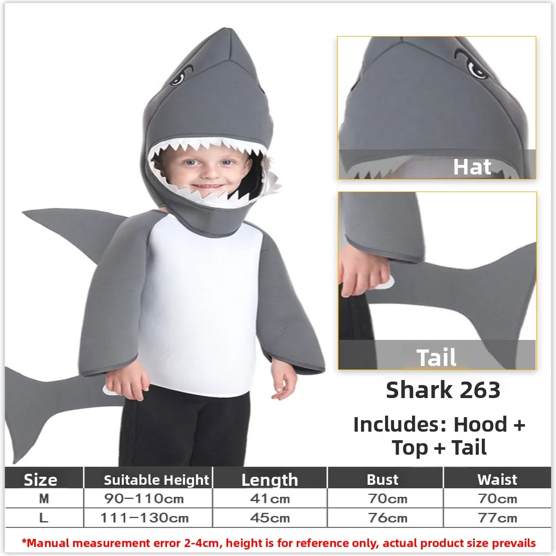 ชุดแฟนซีวันเด็ก ชุดสัตว์ทะเล ชุดแสดง รุ่น M ชุดคู่พ่อแม่ลูก ฤดูร้อน 2025