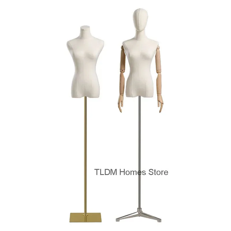 

Female Half-length Mannequin for Women's Clothing Store Thickened Mannequin Props Wedding Dress Shop Mannequins Display Stand