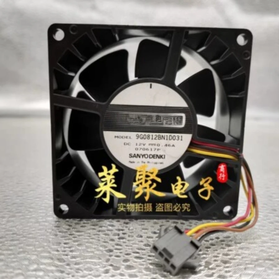 

Для Sanyo 9G0812BN1D031 8038 DC12V 0.46A 8CM 4-проводной бесшумный вентилятор охлаждения с ШИМ-управлением
