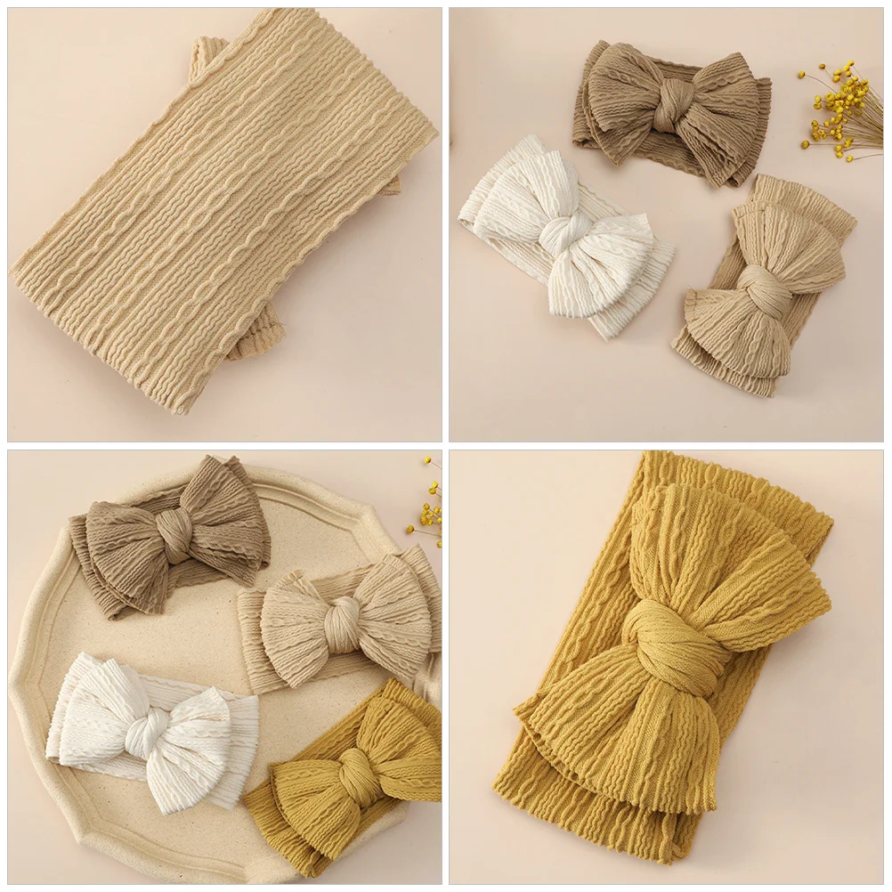 

6Pcs Baby Bow Headband Soft Nylon Elastic Hair Bands for Newborn Infant Toddler Girls Hair Accessories Baby Bow