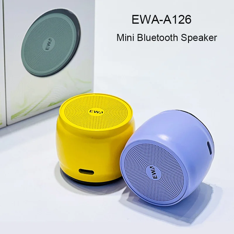 EWA A126 Metal Mini Bluetooth Speaker for Home Outdoor Portable Exquisite Small Steel Cannon High Sound Quality Wireless Speaker