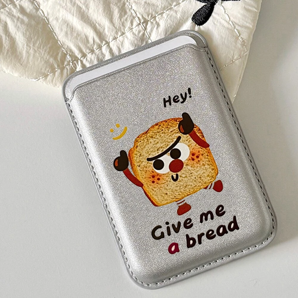 Energetic Toast Leder-Kartenetui Handyhülle Kartenhalter für Magnetische Hülle Geeignet für alle iPhone Magsafe Karten-Handytaschen – Detail 1