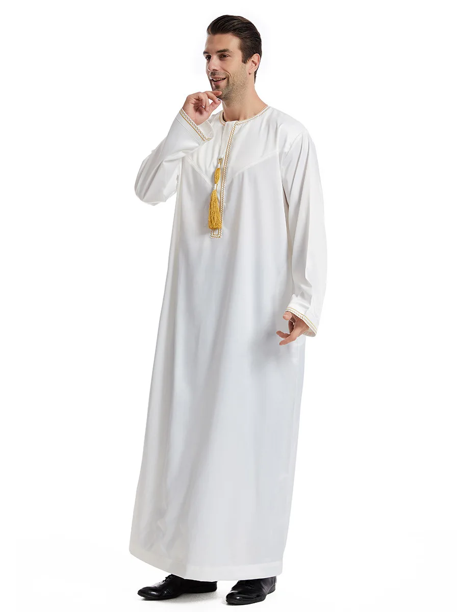 

Men's Long Robe Stage Performance Costume Sports Event Halloween Outfit Loose Fit Summer Youth Dance Single Button Closure
