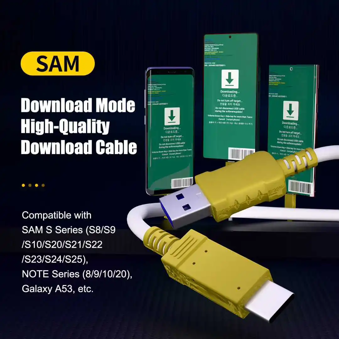 USB TO TYPE-C for Samsung Download Mode Engineering Cable for Samsung Galaxy S8 Through S25 Note 8/9/10/20 and Galaxy A53