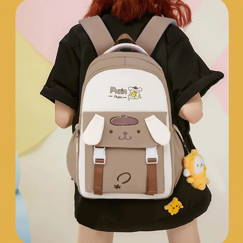 Sanrio Kuromi Cartoon Backpack College Style Student Multifunctional Backpack Commuting Storage Notebook Kawaii Backpack