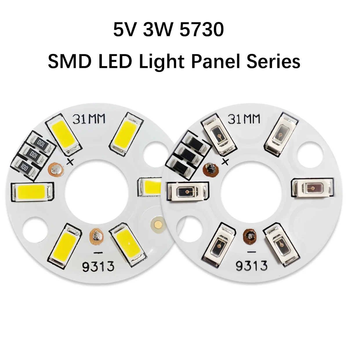 

10PCS LED 3W 5V Warm Natural White Light Board SMD5730 Dia 31MM Round Transformation Light Source For DIY Downlight Spotlight