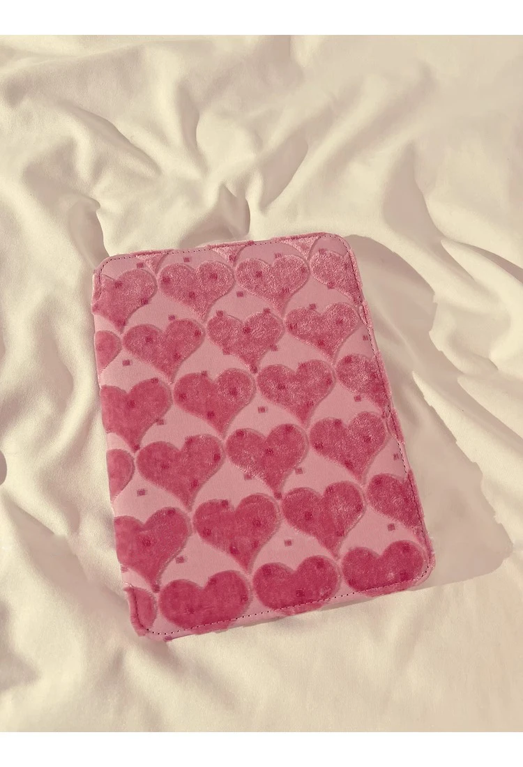 Pink Velvet Heart-shaped Tablet Case For Apple IPad10 IPad7/8/9 Generation 10.2 Mini6  Air4/5 10.9 Pro11 Inch Protective Cover