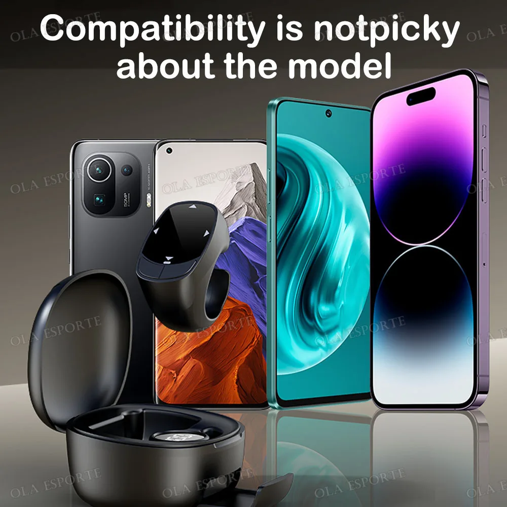 Nuevo anillo inteligente anillos multifuncionales Control remoto 5,3 BT página desplazamiento vídeo volteo Auto-Like, toma fotos para teléfonos inteligentes