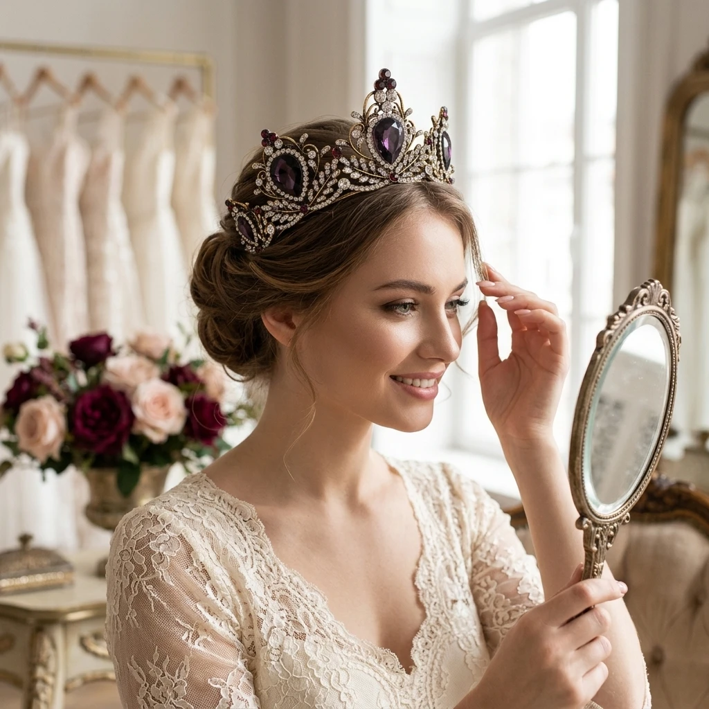Elegant Crown Headpiece Baroqu - огляд і ціна Women Accessories Jewelry