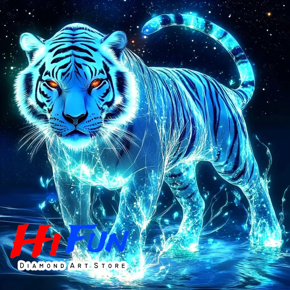 

Алмазная картина, новый светящийся тигр, полный круглый/квадратный, вдохновленный природой, настенное искусство, офисный декор, большой кот, декор для общежития в консервативном стиле