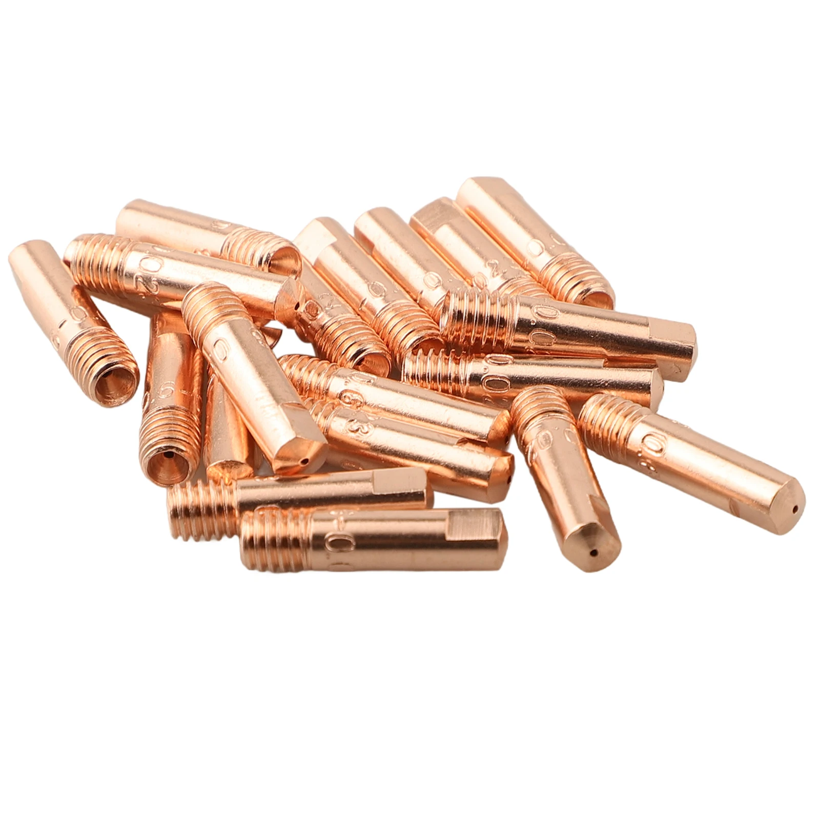 Copper Welding Nozzles 0.6mm MB-15AK Nozzles 20pcs Set Low Wire Resistance Precision Processing For MAG Welding