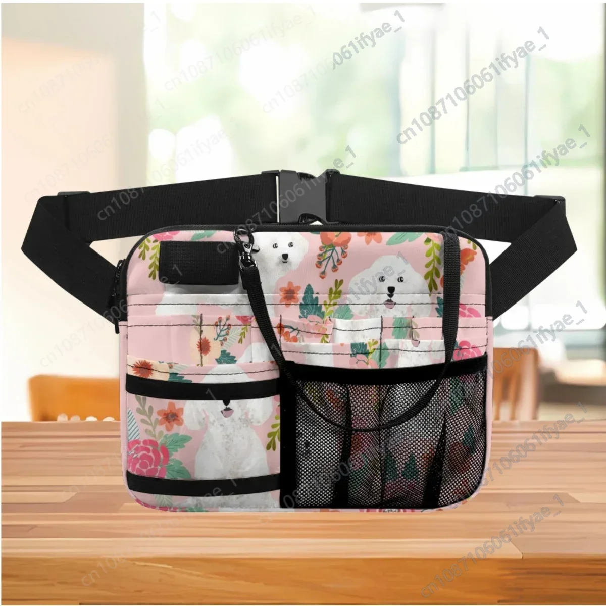 Nieuwe Schnauzer Bloemen Luxe Verstelbare Dames Heuptasje Dierenliefhebbers Cadeau Multi Pocket Organizer Zakje Gereedschapshouder Sac Femme