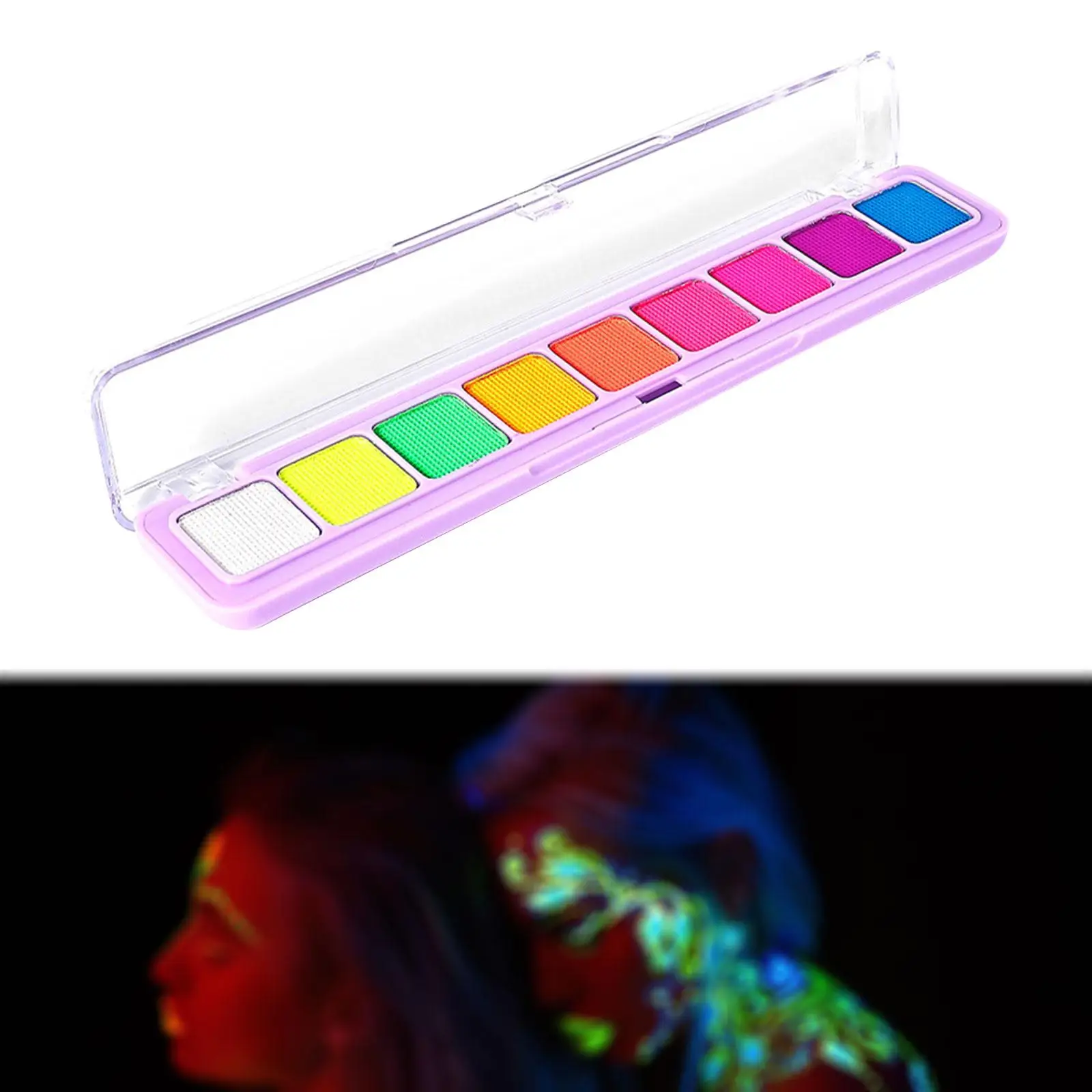 

Face Body Paint Luminous Washable Eyeshadow for Cosplay Party Stage