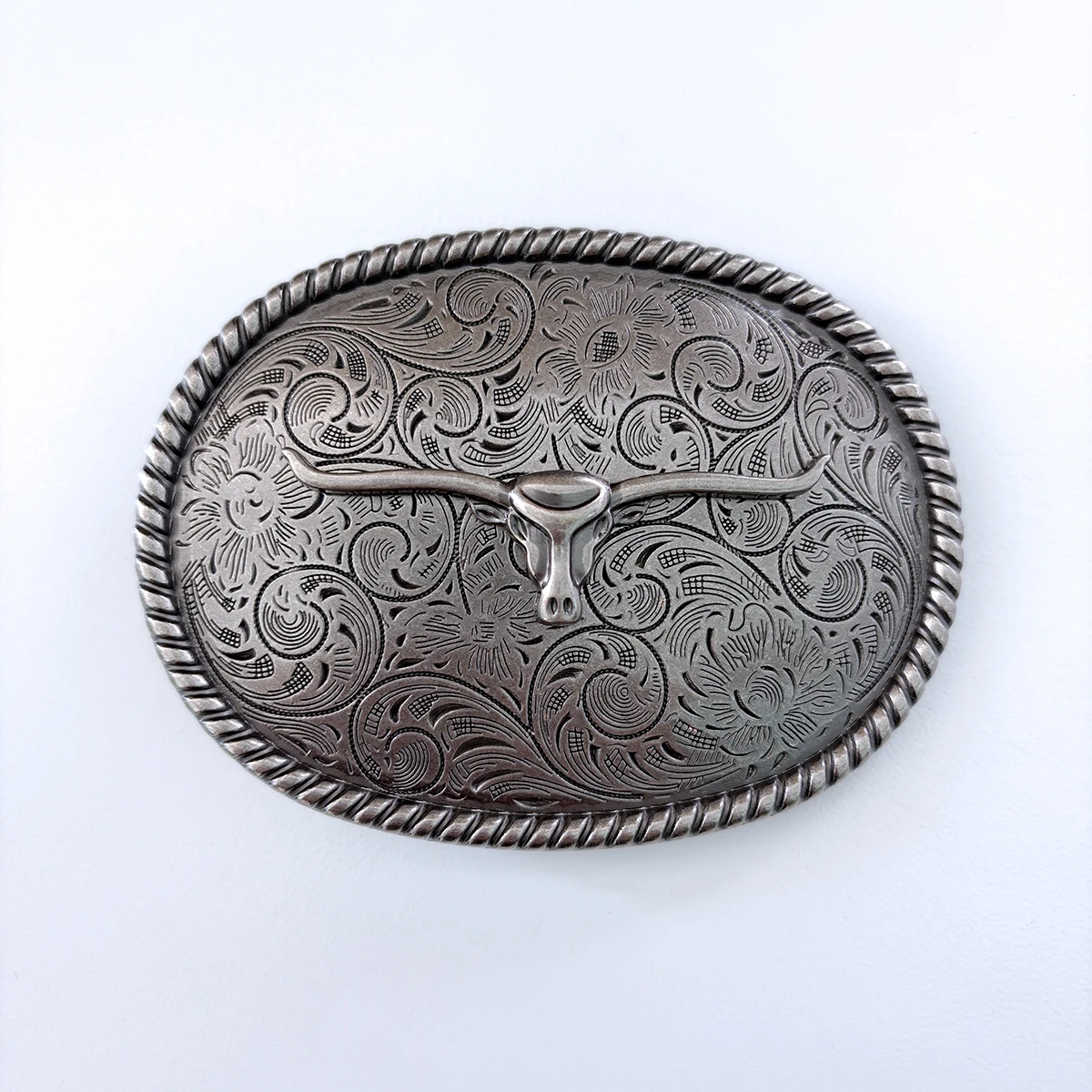 Vintage Style Longhorn Bull Western Rodeo Belt Buckle BUCKLE-WT161