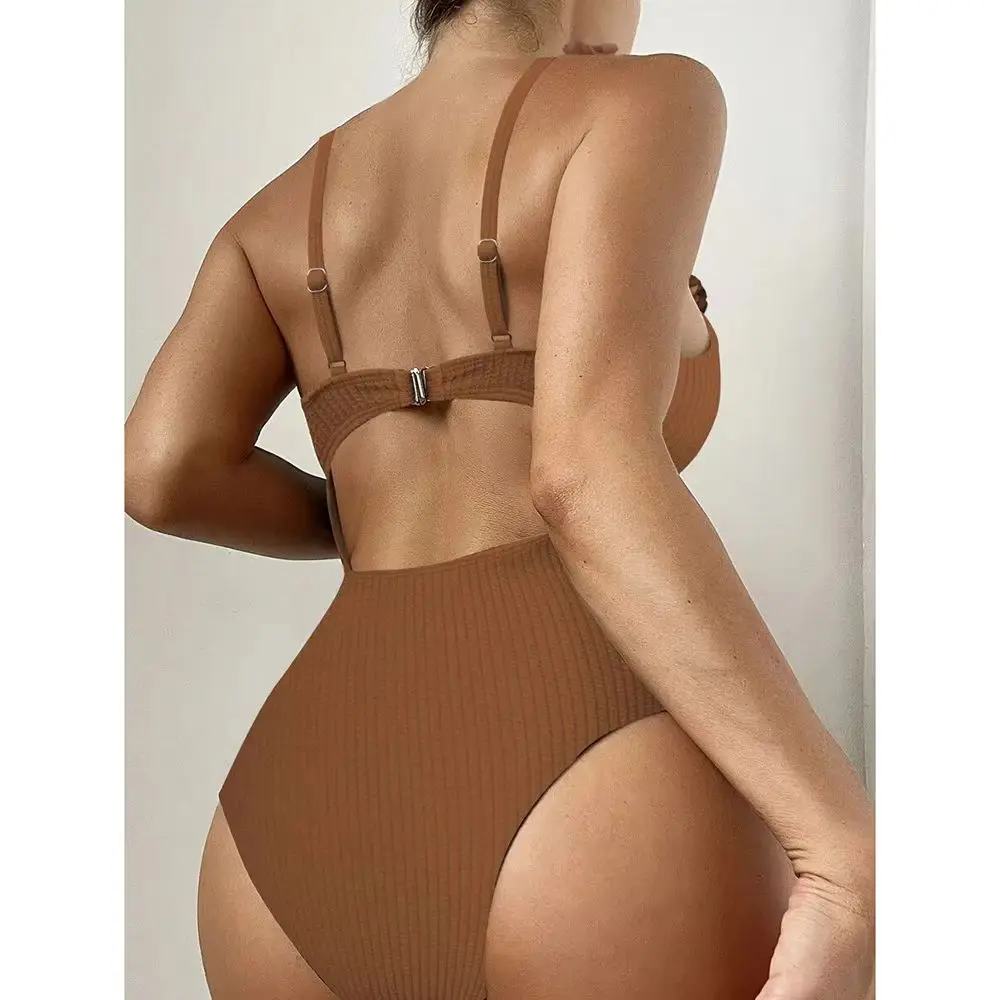 

Cakrisyal сексуальный эластичный облегающий однотонный комбинезон без рукавов с рюшами и ребристой текстурой, повседневные летние женские комбинезоны с круглым вырезом