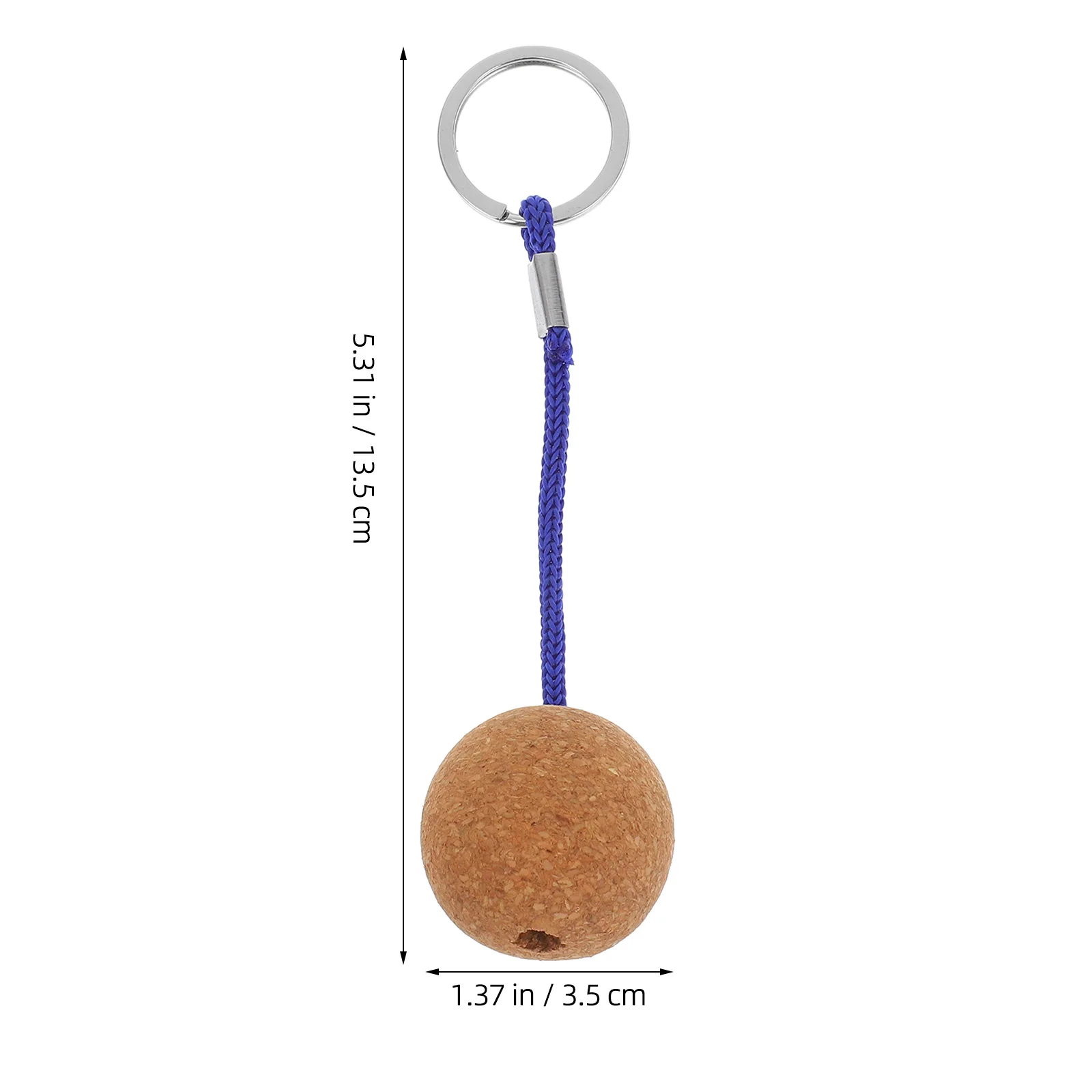 2 個クリエイティブフローティングコルクボールキーホルダーポータブル浮力キーリングカヤックボート釣りサーフィンウォータースポーツ用