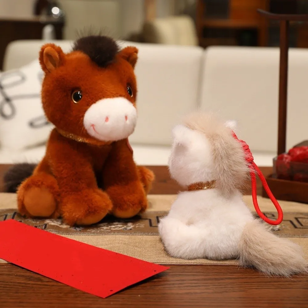 Funny Mascot 2026 Horse Cute Creative Lucky Horse Kawaii Good Luck Zodiac Pony Figurine Chinese New Year