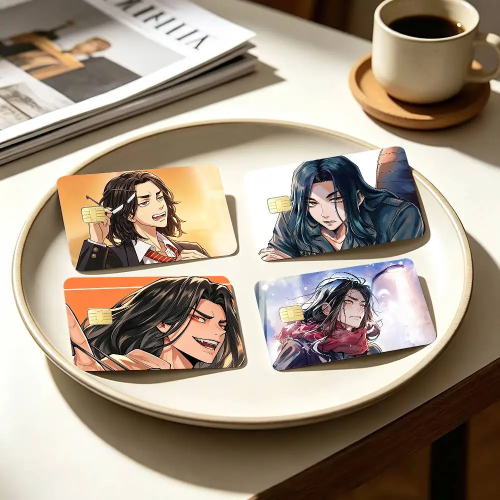 Aesthetic Keisuke B-Baji   4pcs 1Set Card Stickers Small Waterproof Chip 4PCS Card Sticker Anti-Scratch