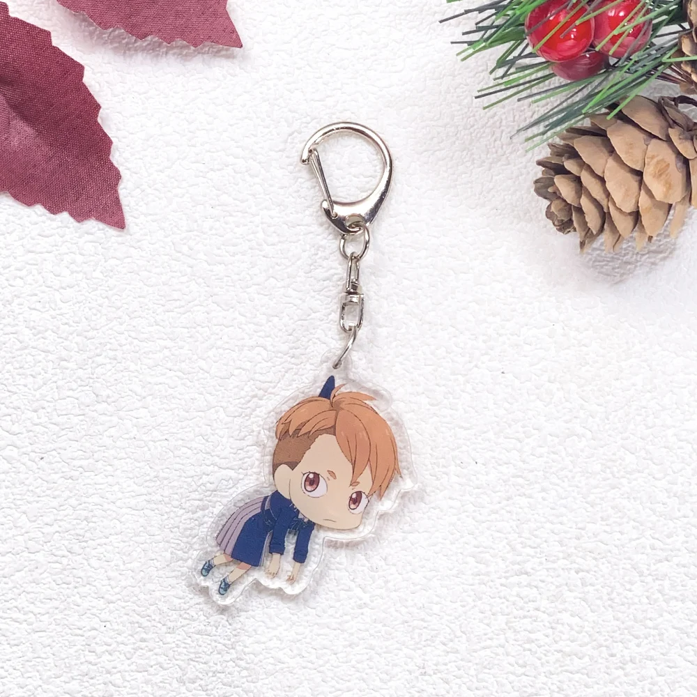9Pcs Anime Lycoris Recoil Car Keychain Keys Accessories Acrylic Cute Charms Pendant For Bag Funny Key Holder Backpack Decoration