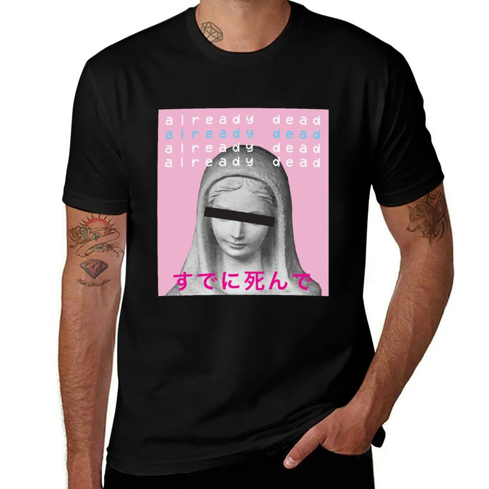 Vaporwave Aesthetic // Already Dead // Statue T-Shirt cotton tshirt 100% T-Shirt