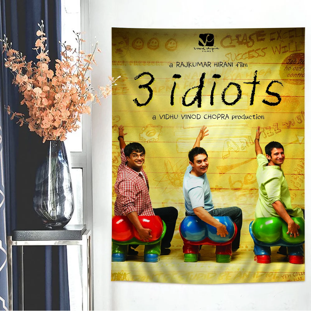 

3 Idiots Tapestry Art Printing Japanese Wall Tapestry Anime Wall Hanging Home Decor