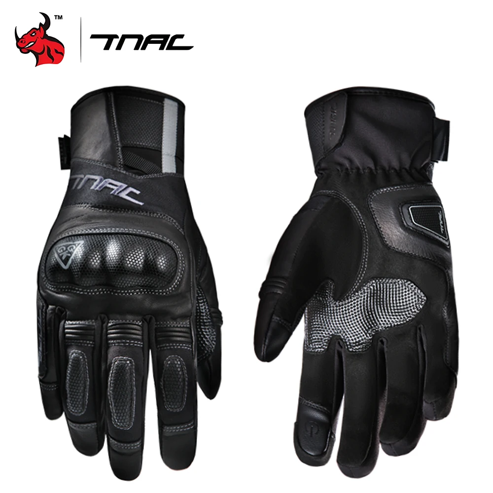 

Мотоциклетные перчатки, зимние ветрозащитные кожаные перчатки для мужчин, теплые перчатки с термоизоляцией, сенсорный экран, для езды на мотоцикле и велосипеде