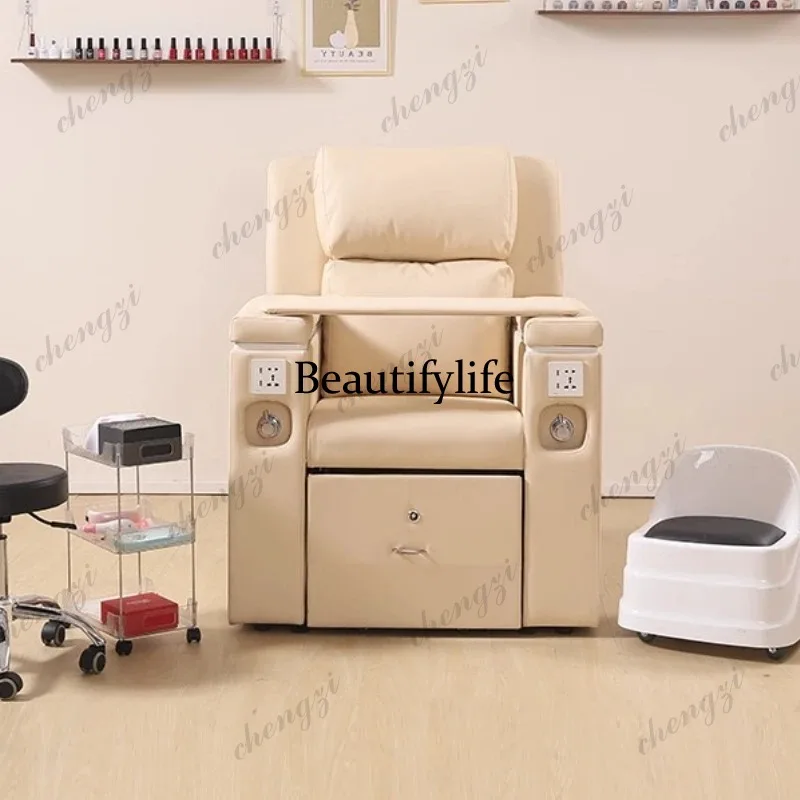 K182 Beauty Special Use Manicure Table Electric Lounge Chair Nail Art Foot Bath Manicure Table High-end Comfort Furniture