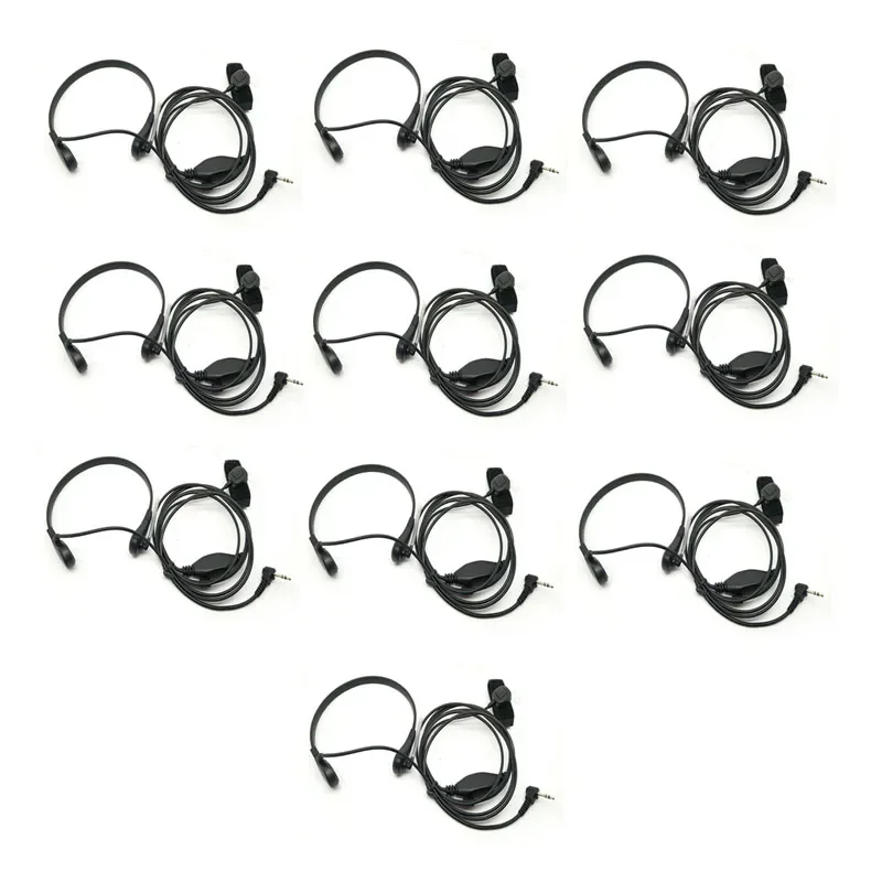 Lot 10pcs 1 PIN 2.5MM Throat Air Tube PTT Mic Earphone Headset for Motorola TLKR T80 T5 T7 T5410 T5428 FR50 XTR446 CB Radio