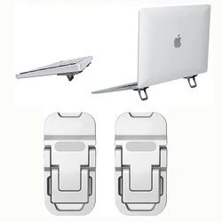 Mini przenośny stojak na laptopa ze stopu cynku z 2 regulowanymi kątami składany niewidoczny podnośnik laptopa do notebooka Macbook